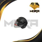 CASCO MOTORIZADO MEDIA CARA CON VISERA Y LENTE COLOR NEGRO