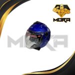 CASCO MEDIA CARA NUEVA COLECCION AZUL LENTE TRANSPARENTE
