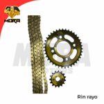 KIT RODAJE RIN RAYO  38T-15T-120L  DORADO (PARA 30.000 KM)