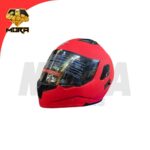 CASCO CON QUIJADA REMOVIBLE LENTE AHUMADO - ROJO MATE