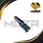 TUBO ESCAPE METRALLETA CROMADO TORNASOL C/ABRAZDERA Y CONECTOR UNIVERSAL